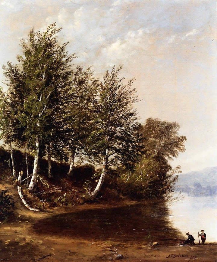 Alfred Thompson Bricher Figures in a Landscape